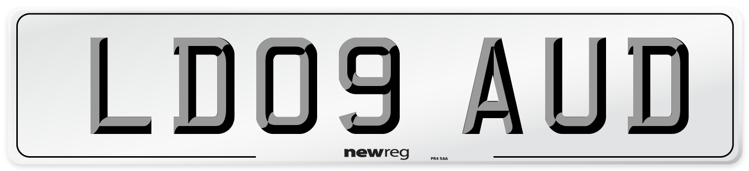 LD09 AUD Number Plate from New Reg